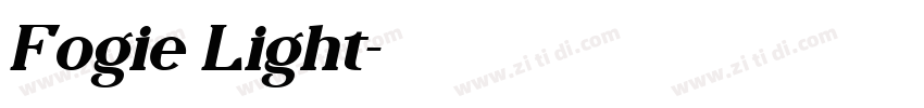 Fogie Light字体转换